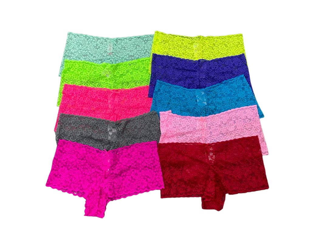 5 PACK New Womens Low Rise Lace Cheeky Brief Supersoft Underwear Panties XS-XXL