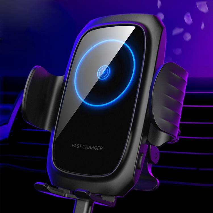 15W Qi Wireless Charger Fast Charging Smart Sensor Clamping Air Vent Car Phone Holder For 4.0-6.8 Inch
