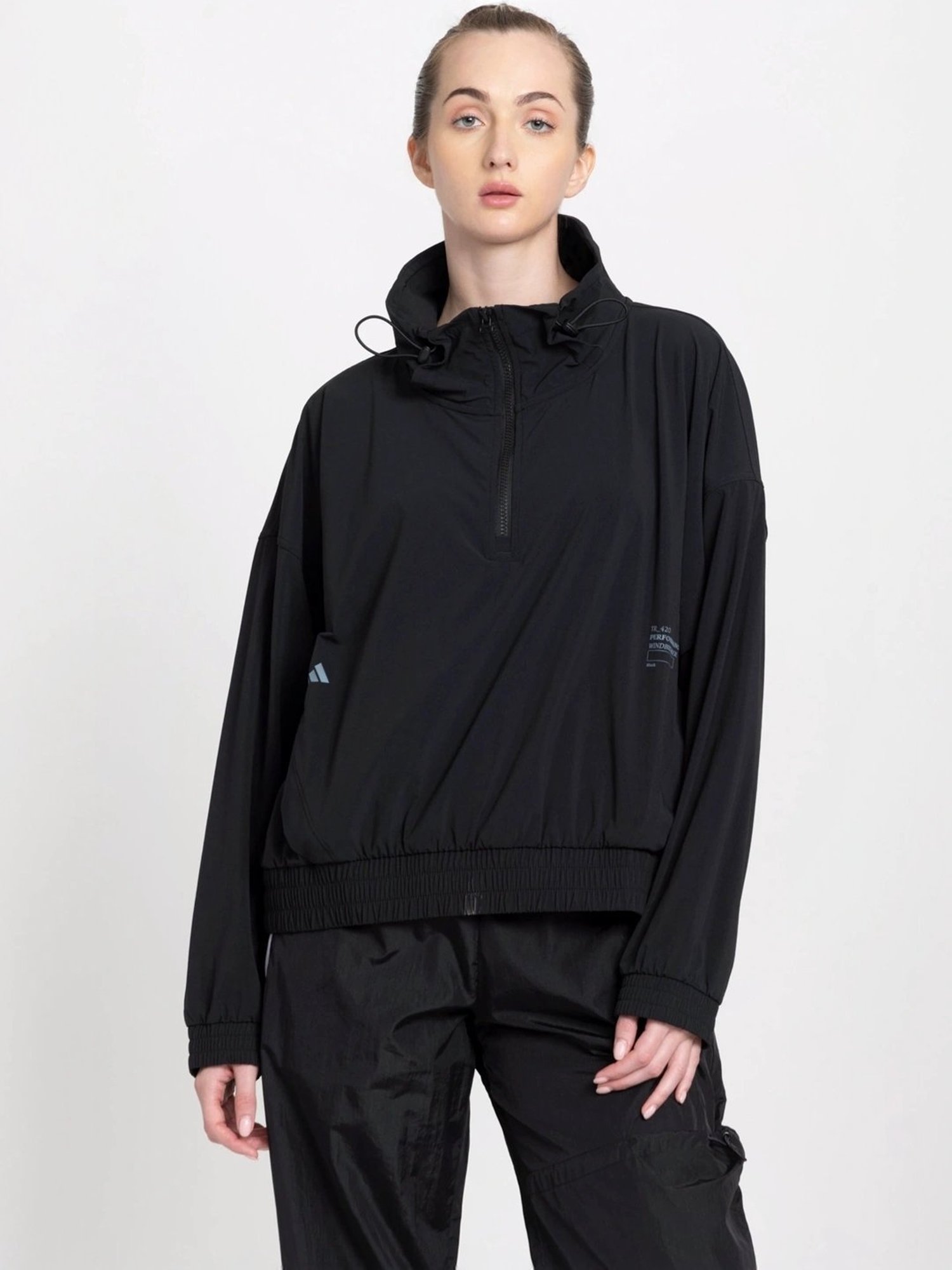 ADIDAS Black Printed Sports Jacket