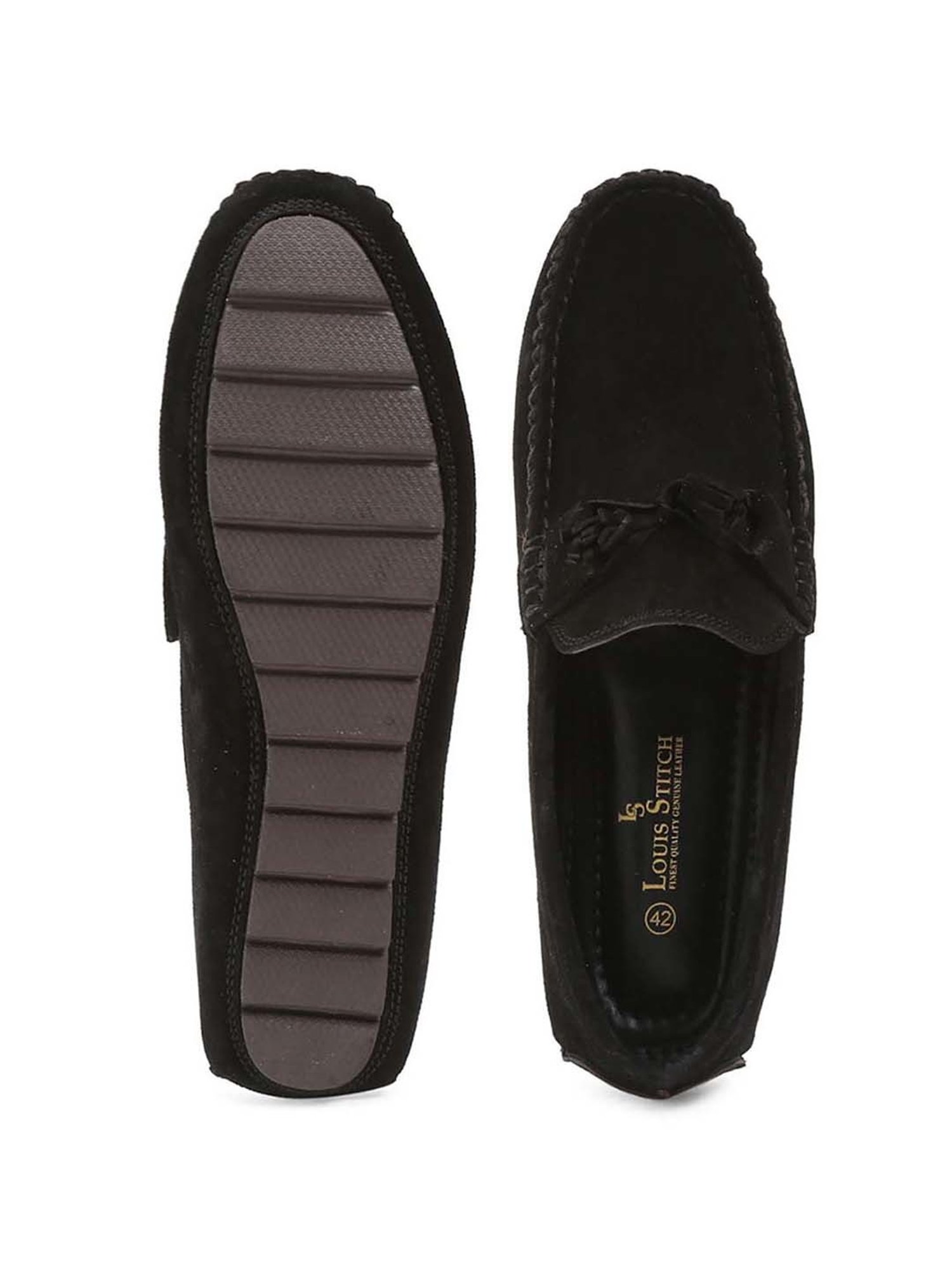 Louis Stitch Men's Black Casual Mocassins