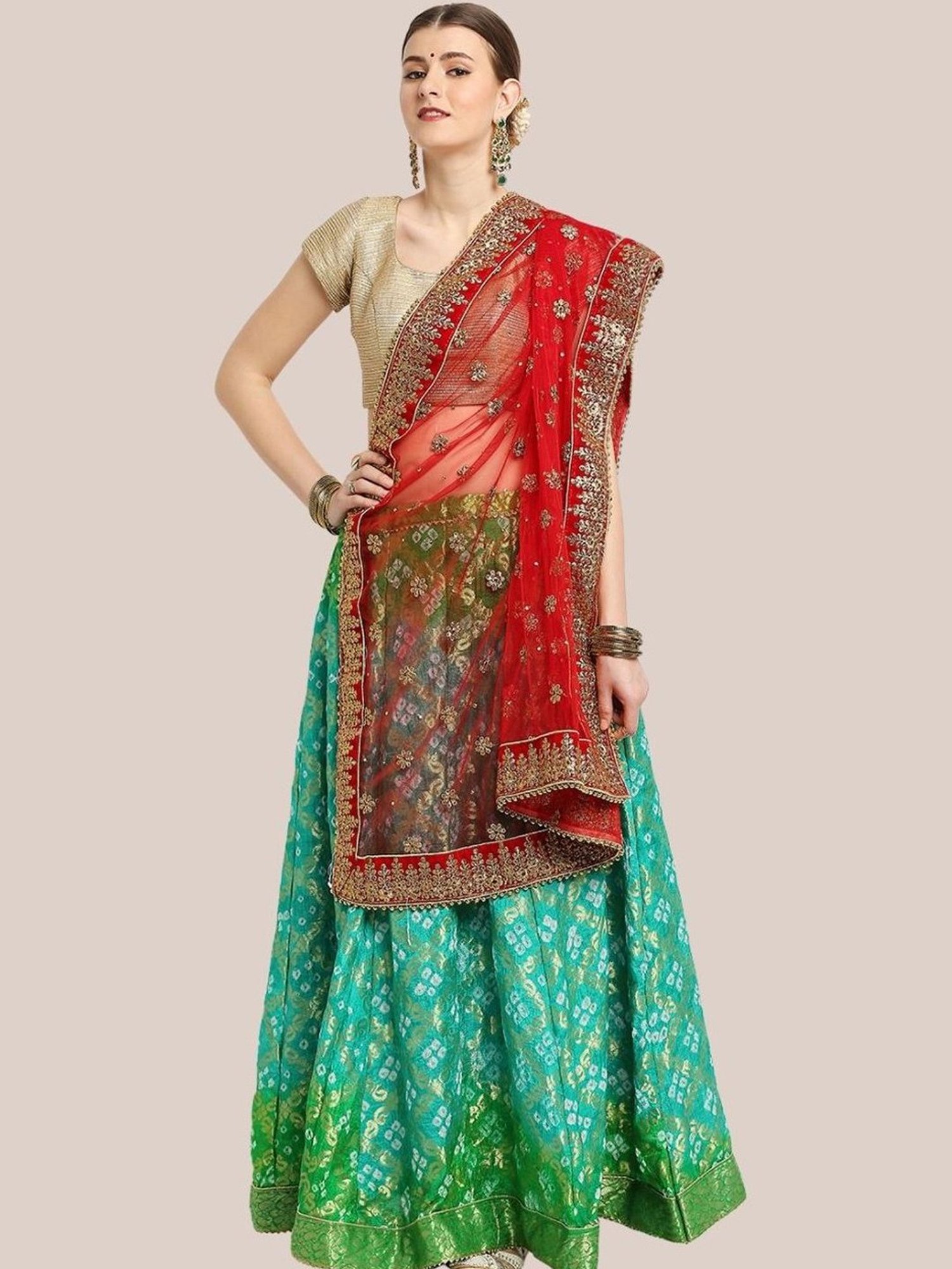 Stylum Red Plain Dupatta