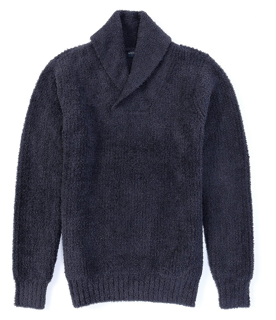 Barefoot Dreams Long-Sleeve Aran Shawl Collar Pullover Sweater