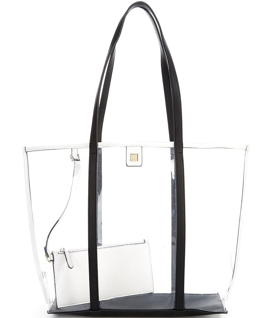 Kate Landry Clear Colorblock Block Tote Bag