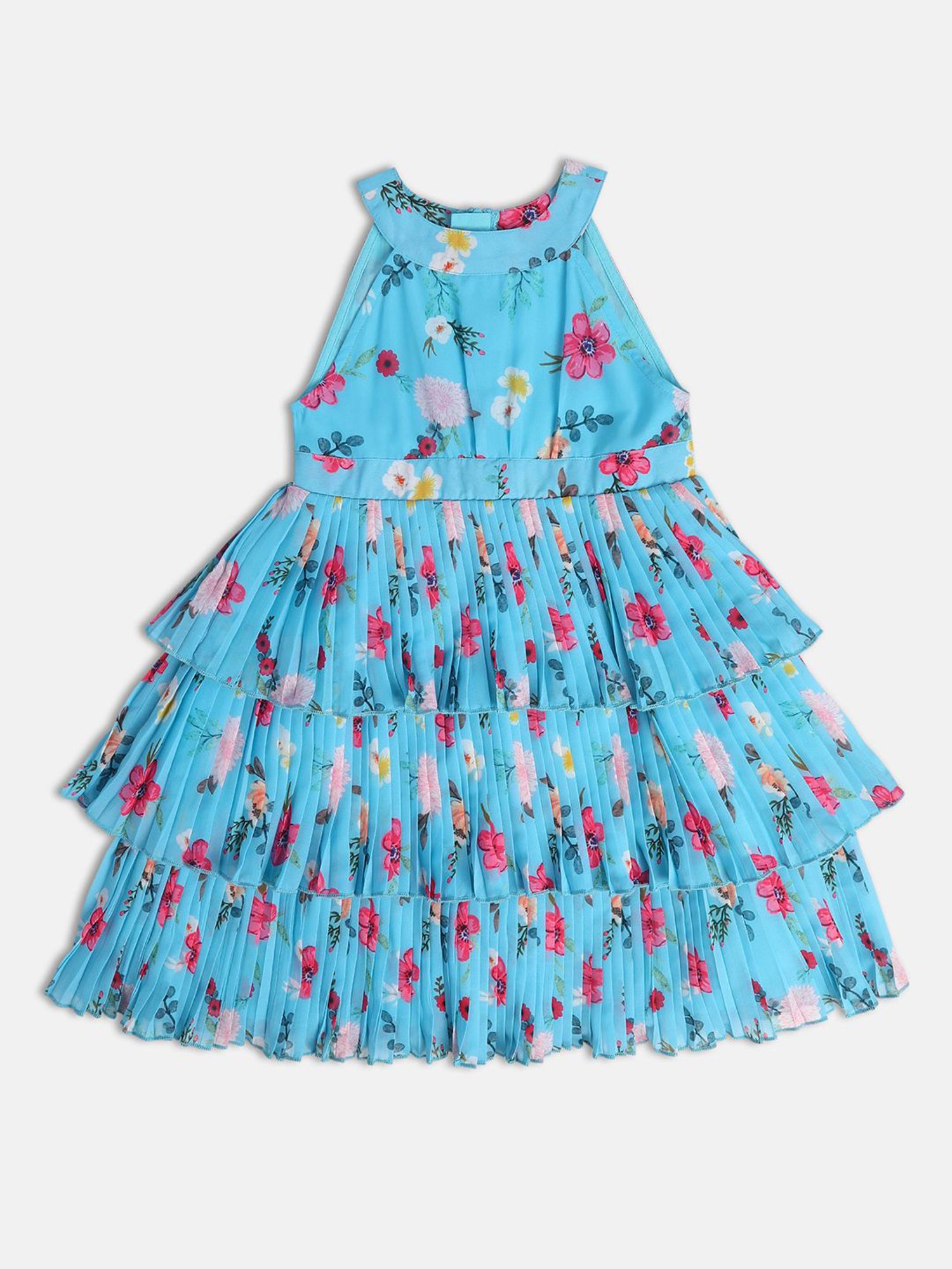 MINIKLUB Kids Blue Floral Print Dress