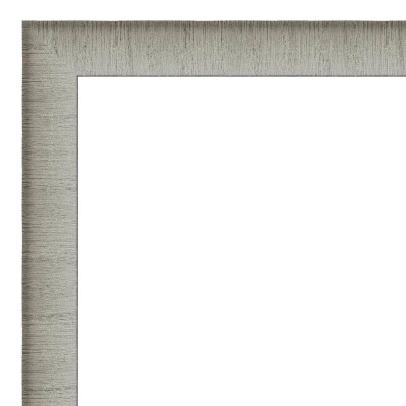 17" x 51" Elegant Brushed Framed On the Door Mirror Pewter - Amanti Art