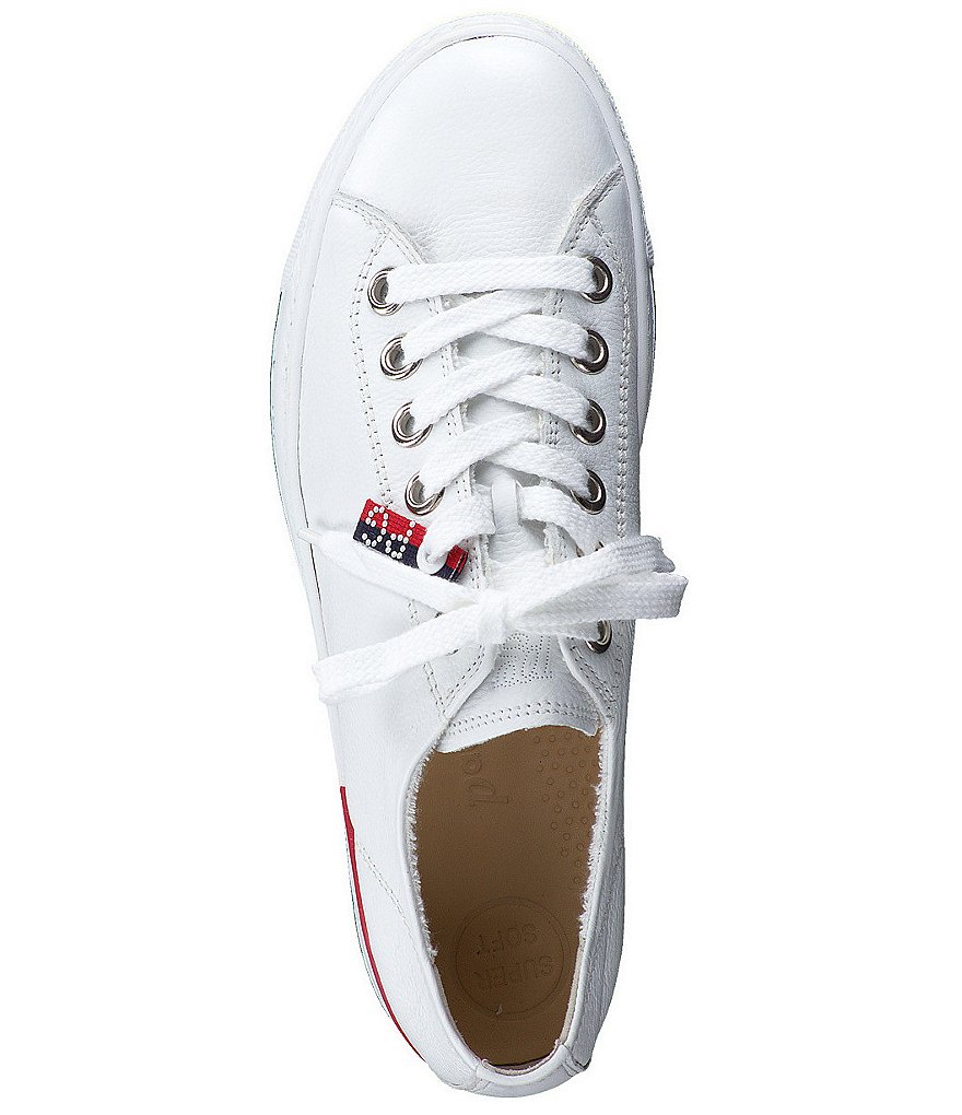 Paul Green Carly Leather Low Top Lace-Up Sneakers
