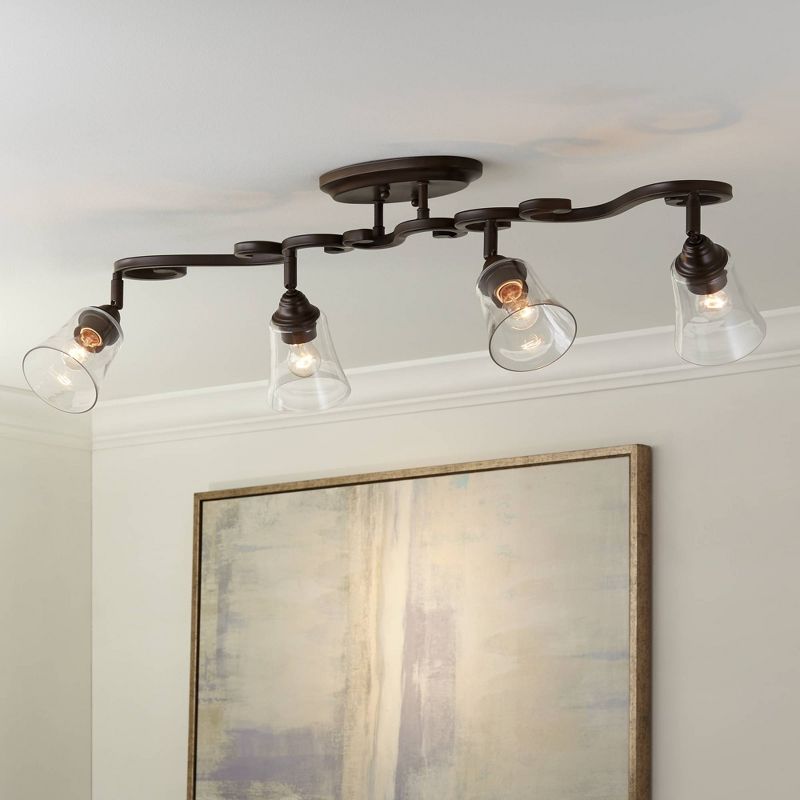 Pro Track Myrna Bronze Scroll Track Fixture with 4-Lights