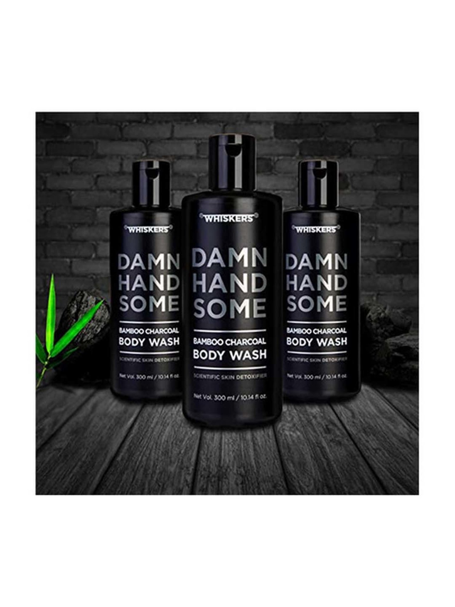 Whsikers Bamboo Charcoal Body Wash - 300 ml