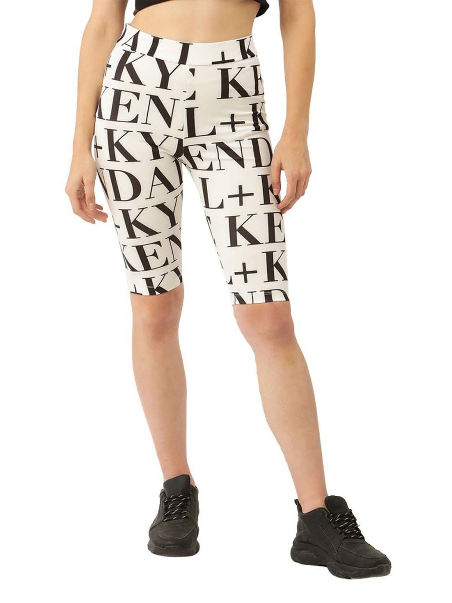 KENDALL + KYLIE White High Rise Sports Shorts