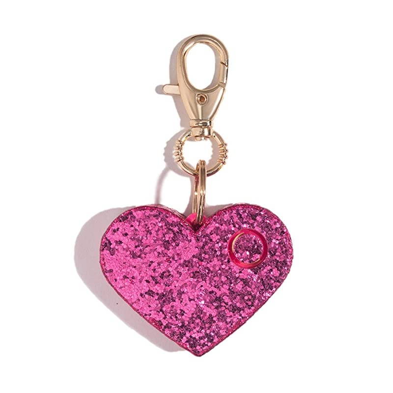 Safety Alarm for Women Ahhlarm SelfDefense Panic 115 Decibel Alarm Keychain for Women with LED Safety Light and Clip Pink Glitter Heart