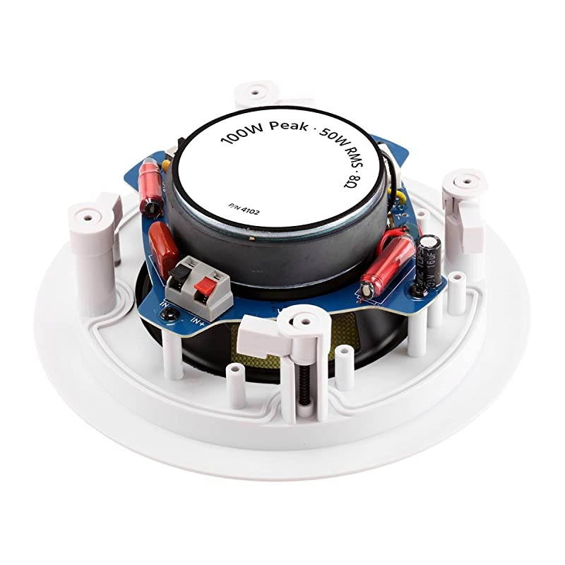 2 Way InWall Speakers 525 Inch Pair With SnapLock Aramid Fiber And Titanium Silk Drivers Caliber Slim Series