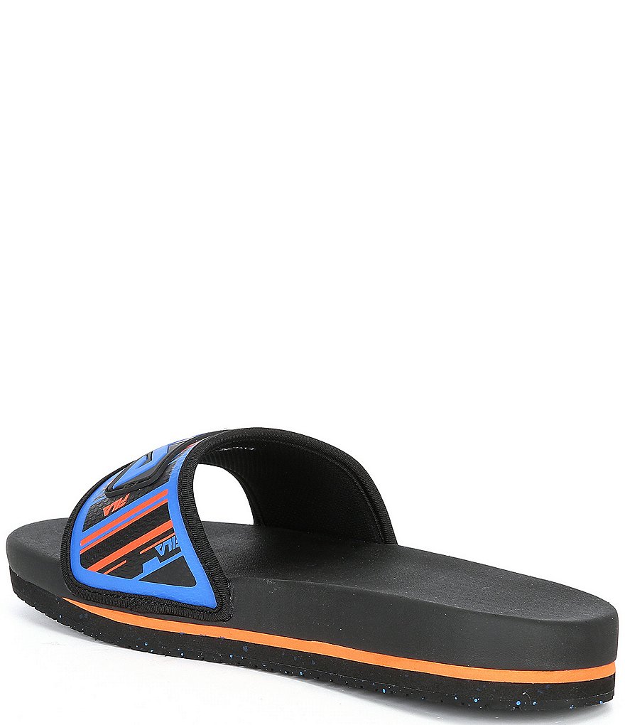 FILA Men's Lunar Logo Detail Pool Slides