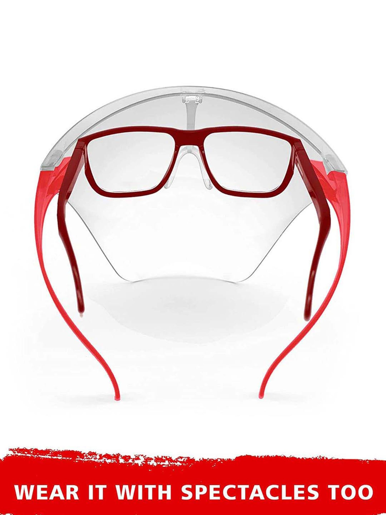 Lee Cooper Grey Goggle-Style Face Shield with 18 Degree Safety Coverage