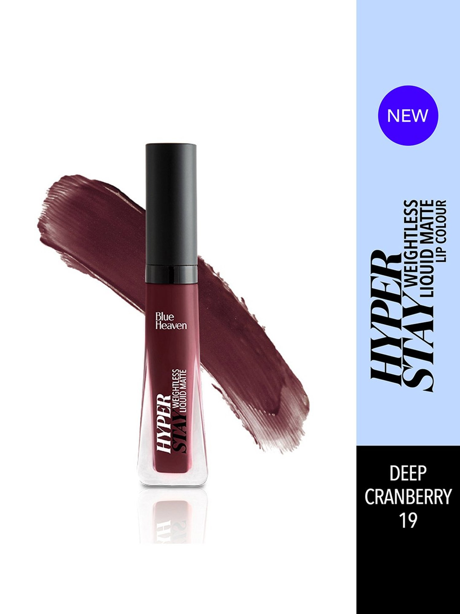 Blue Heaven Hyper Stay Weightless Liquid Matte Lip Colour Deep Cranberry 19 - 6 ml