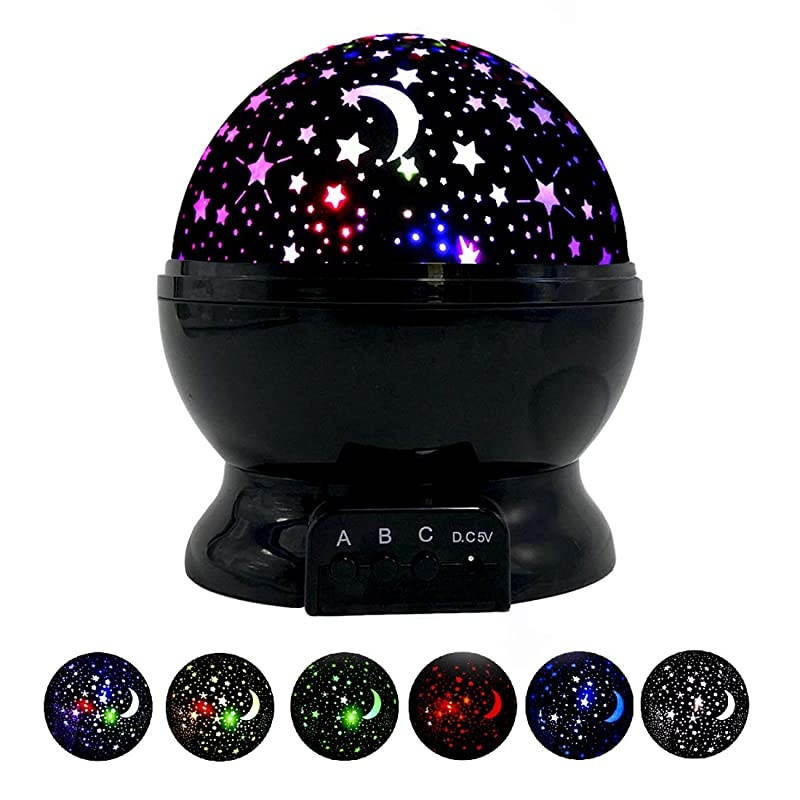 Night Light Projector Star Night Light Rotating Projector for Boys Girls Moon Sky Projection Lamp Bedroom Star Lights for Kid Birthday Christmas Gifts for 1 2 3 412 Year Old Girl Boy Toys Black