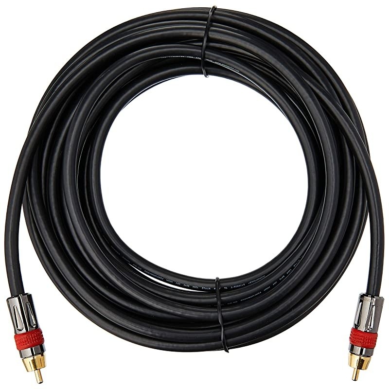 102683 25Feet RG6 RCA CL2 Rated Digital Coaxial Audio Cable Black