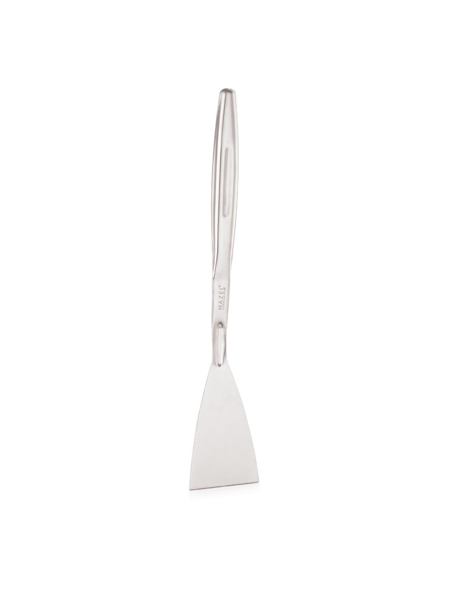HAZEL Silver Stainless Steel Spatula with Beveled Edge