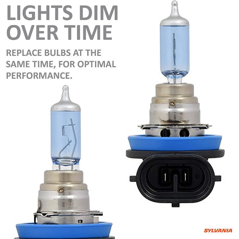 Sylvania H16SZ.BB2 High Performance SilverStar zXe H7 Halogen Fog Light Bulb HID Attitude and Xenon Fueled, White (2 Pack)