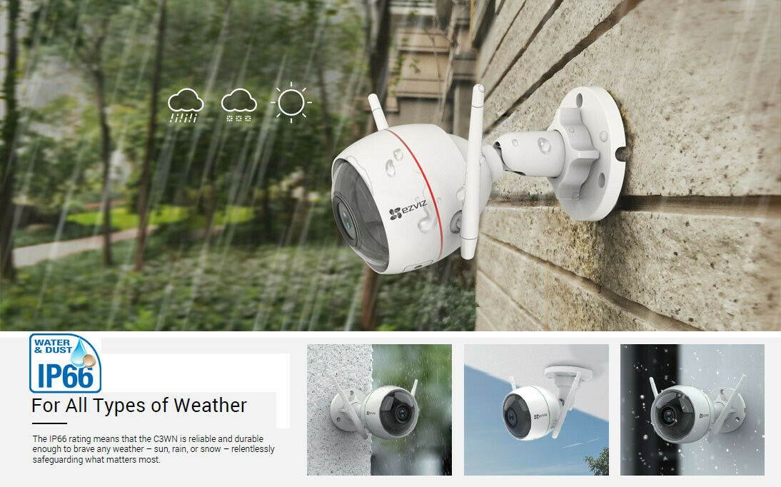 2x   1080p Outdoor WiFi Camera Weatherproof Smart Motion Detection C3WN