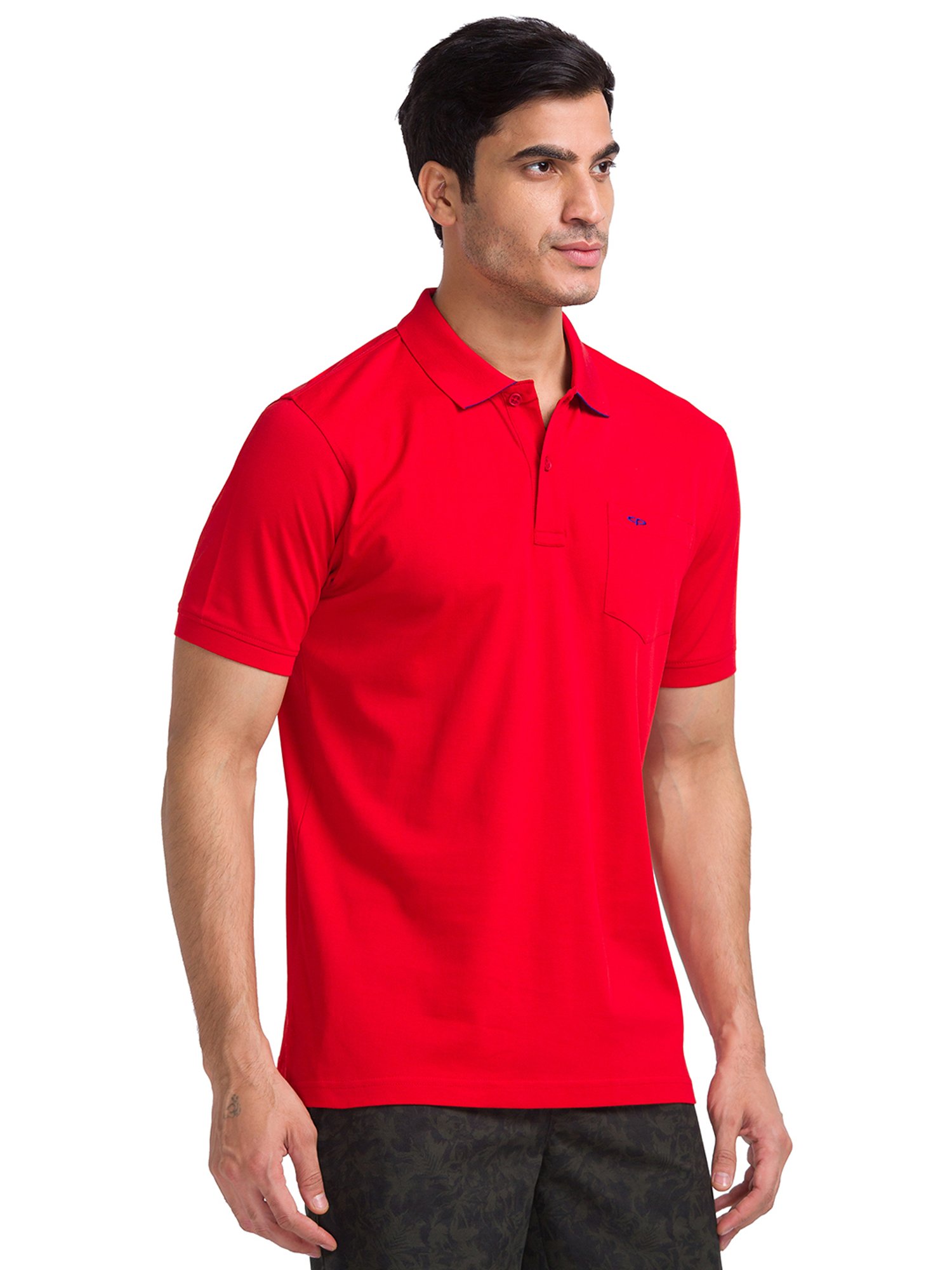ColorPlus Red Tailored Fit Polo T-Shirt