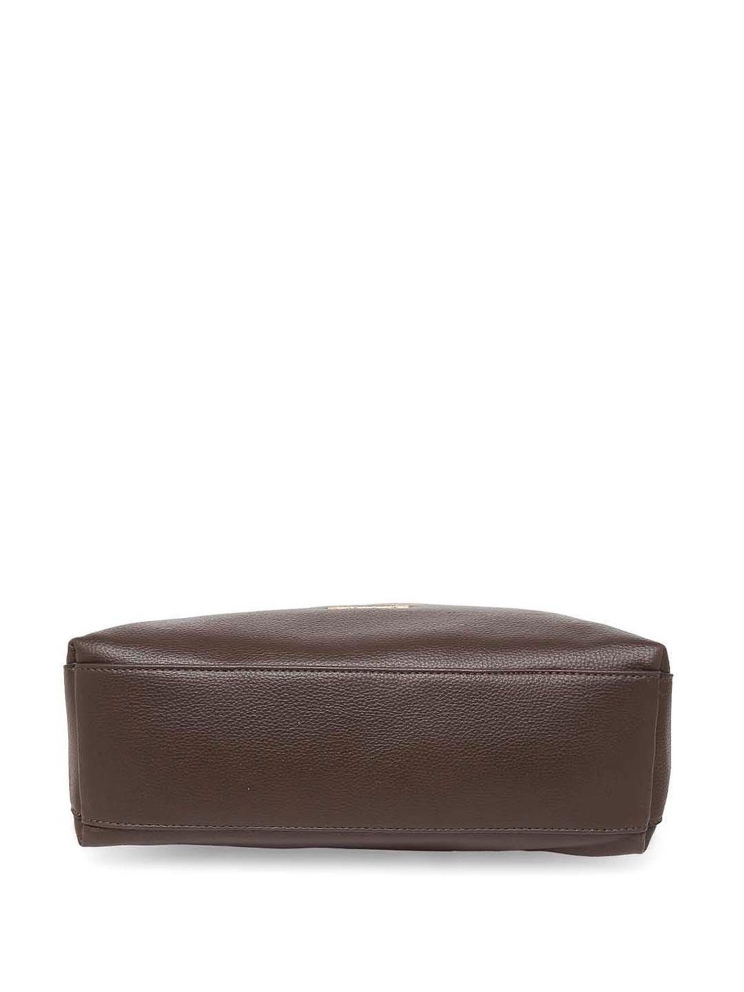 Marina Galanti Brown Solid Medium Tote Handbag