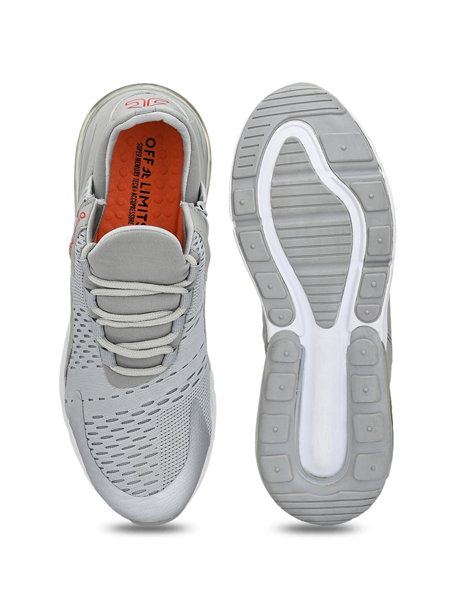 OFF LIMITS Men's Light Grey Running Shoes