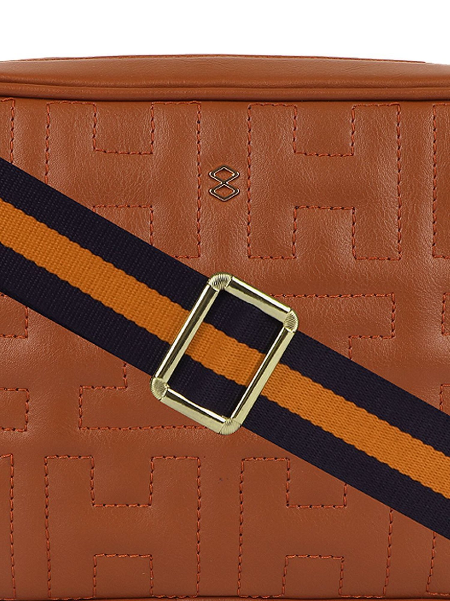 Horra Brown Quilted Small Cross Body Bag