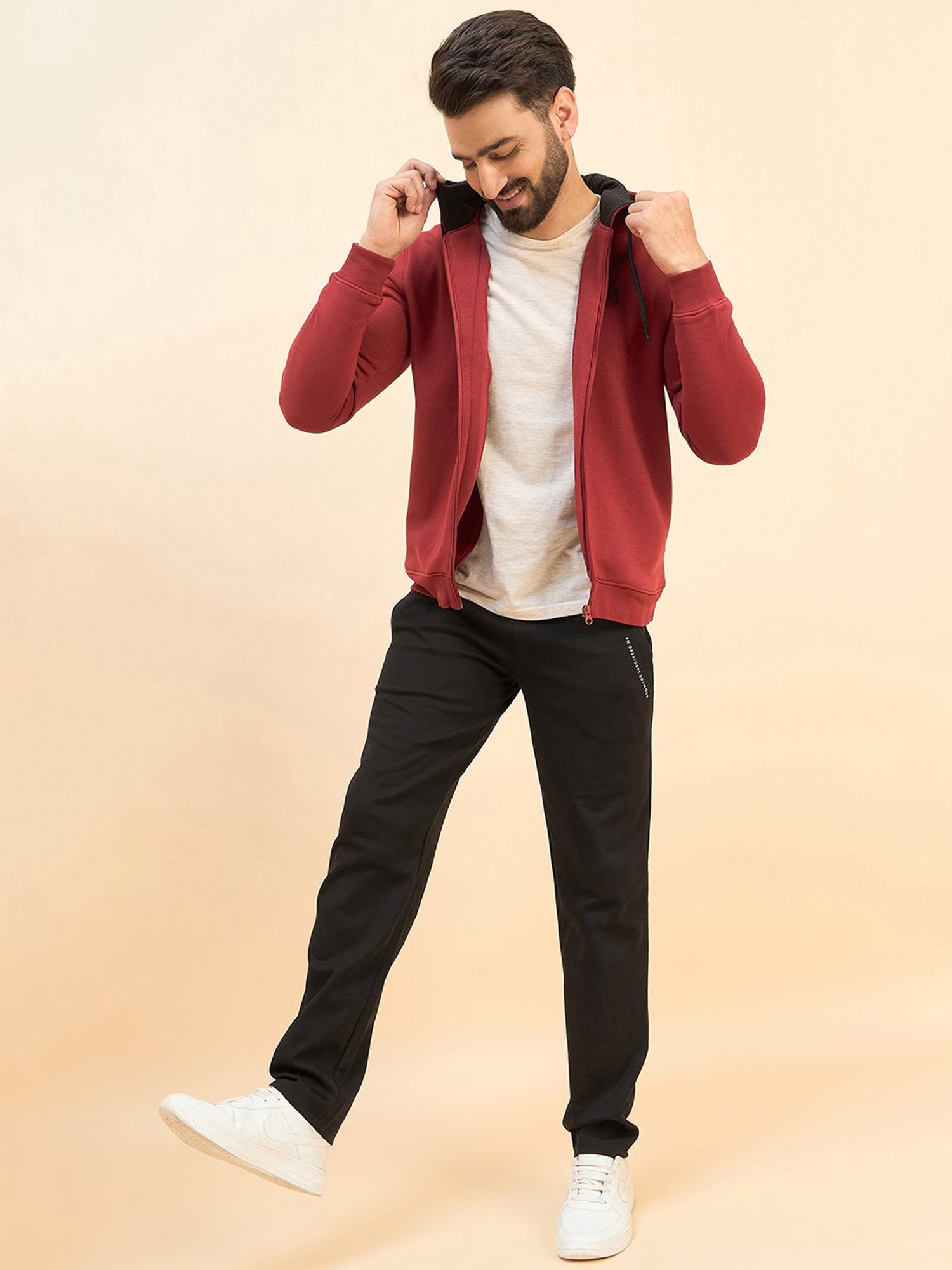 Sweet Dreams Red Regular Fit Hooded Sweatshirt