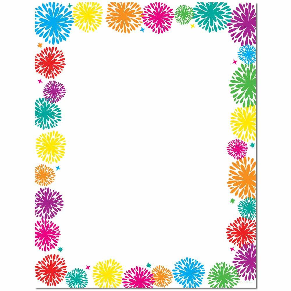 Fanciful Fireworks Letterhead Laser & Inkjet Printer Paper, 100 pack