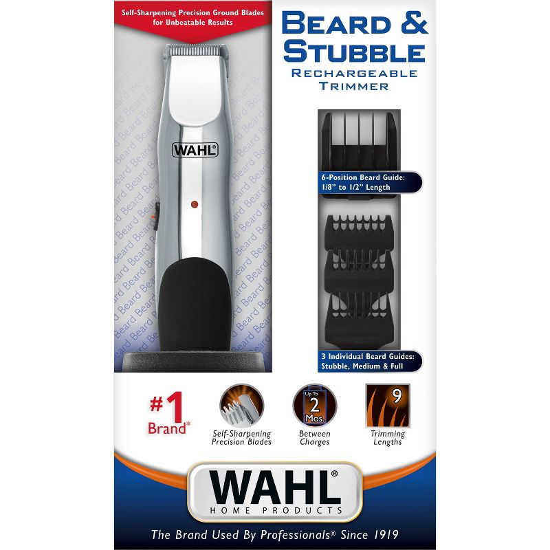 Wahl Beard & Stubble Rechargeable Men's Beard & Facial Trimmer with Soft Touch Grip - 9916-4301