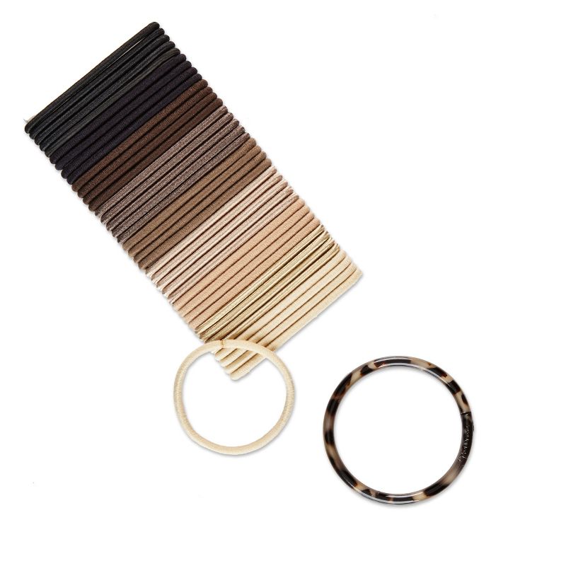 scunci  Texture No Damage Elastics Assorted Colors - 4mm/40ct