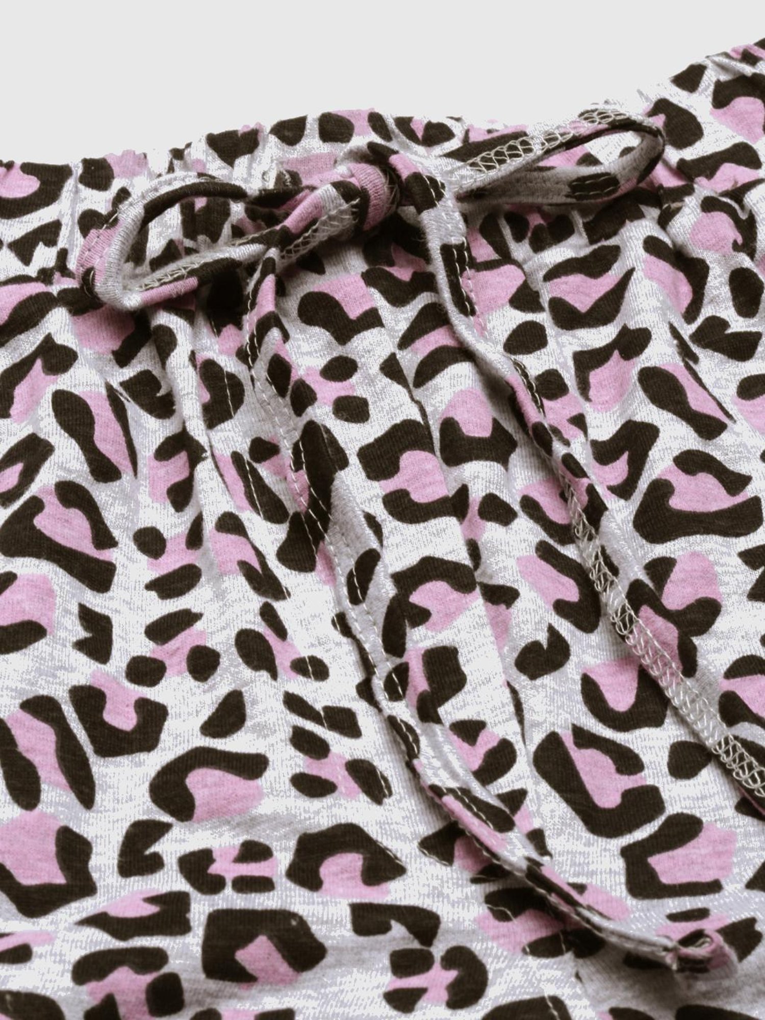 Clt.s Grey Animal Print Pajama Set