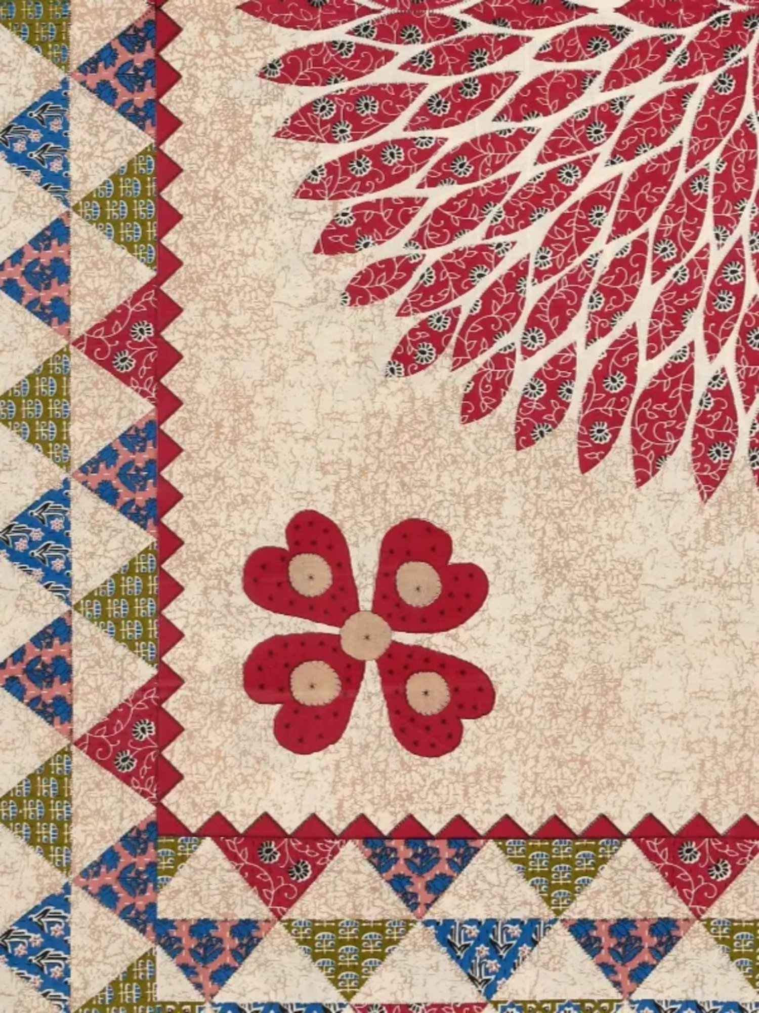 Living Roots Floral Red 240 TC Cotton Bedsheet with 2 Pillow Covers