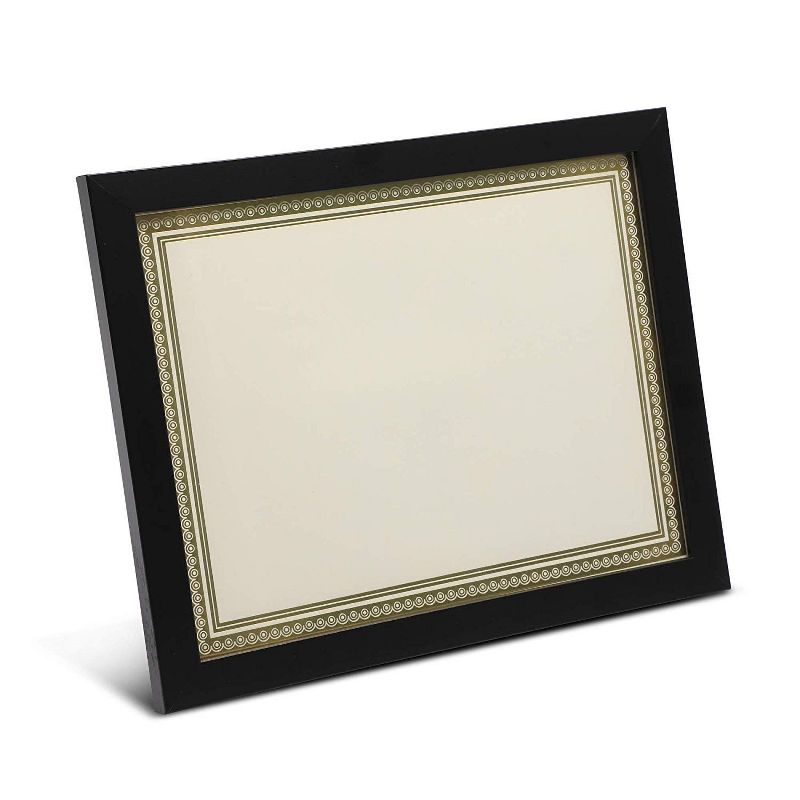 Juvale 4 Pack Document Frames with Blank Certificate Paper for Diploma Photo, 8.5 x 11 Inches