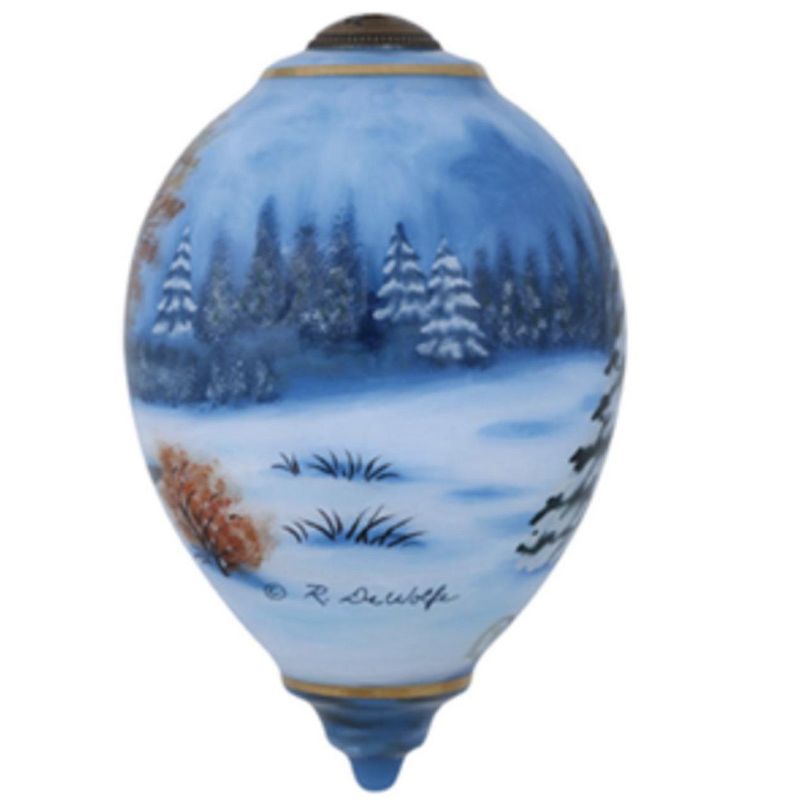 NeQwa 5" Ne'Qwa "This Years Tree" Hand-Painted Glass Christmas Ornament #7141121