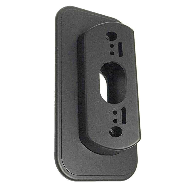 Wall Plate and 30 Degree Angled Mount Combo for Nest Hello Black