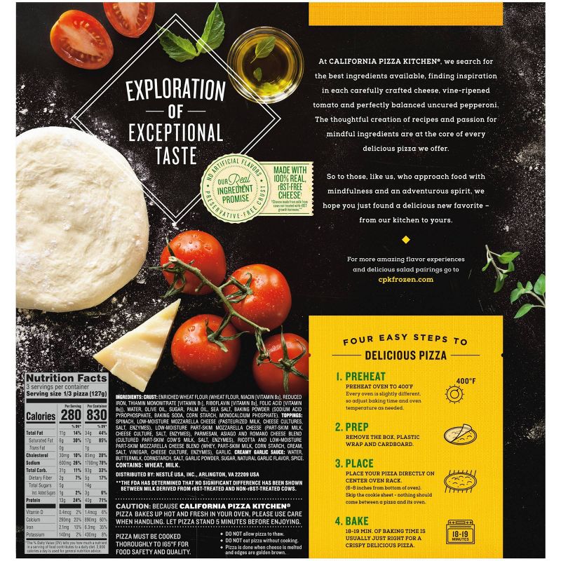 California Pizza Kitchen Crispy Thin Crust White Frozen Pizza - 13.4oz