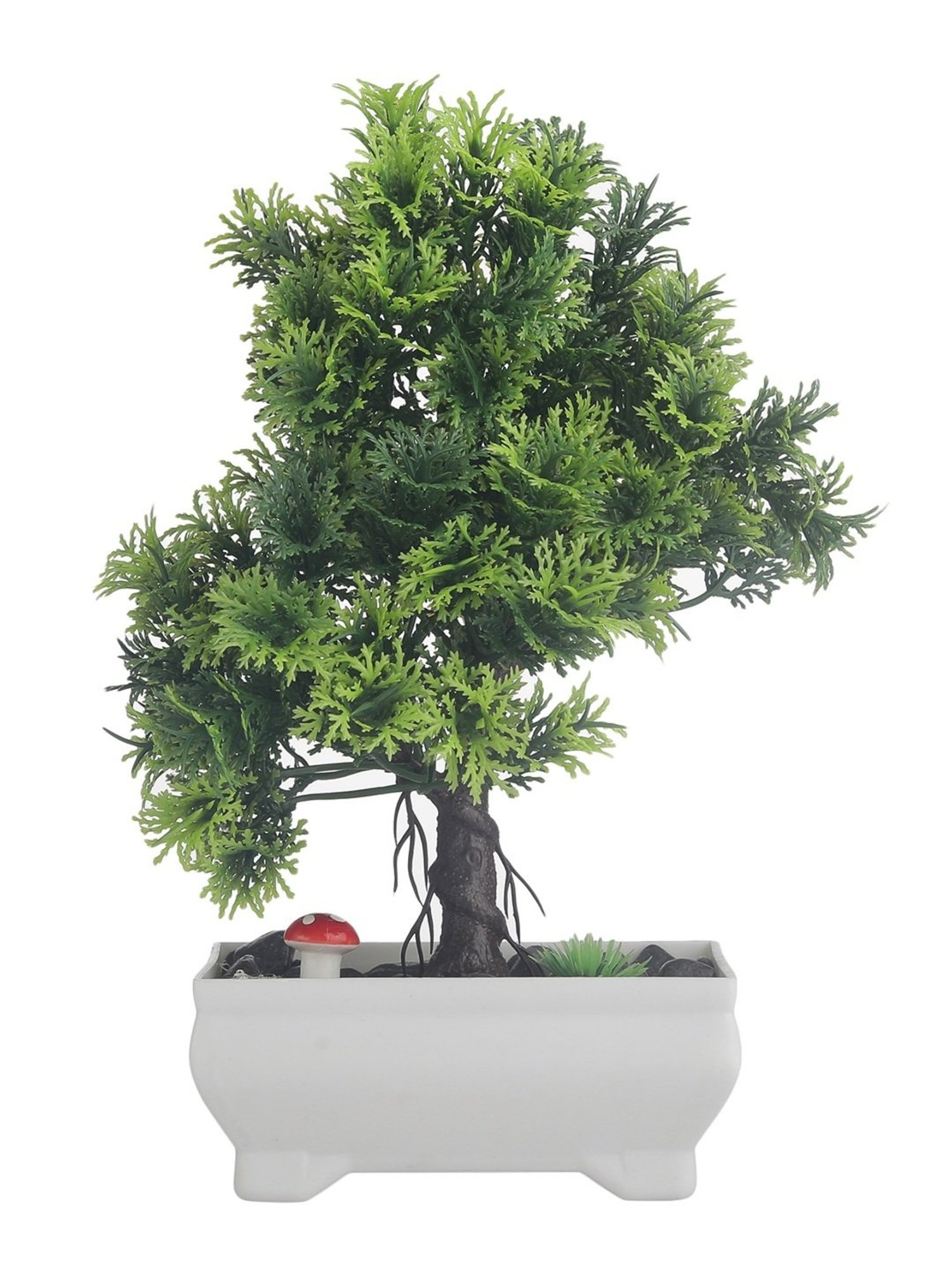 Foliyaj Multicolor Plastic 5 Branched Bonsai Tree