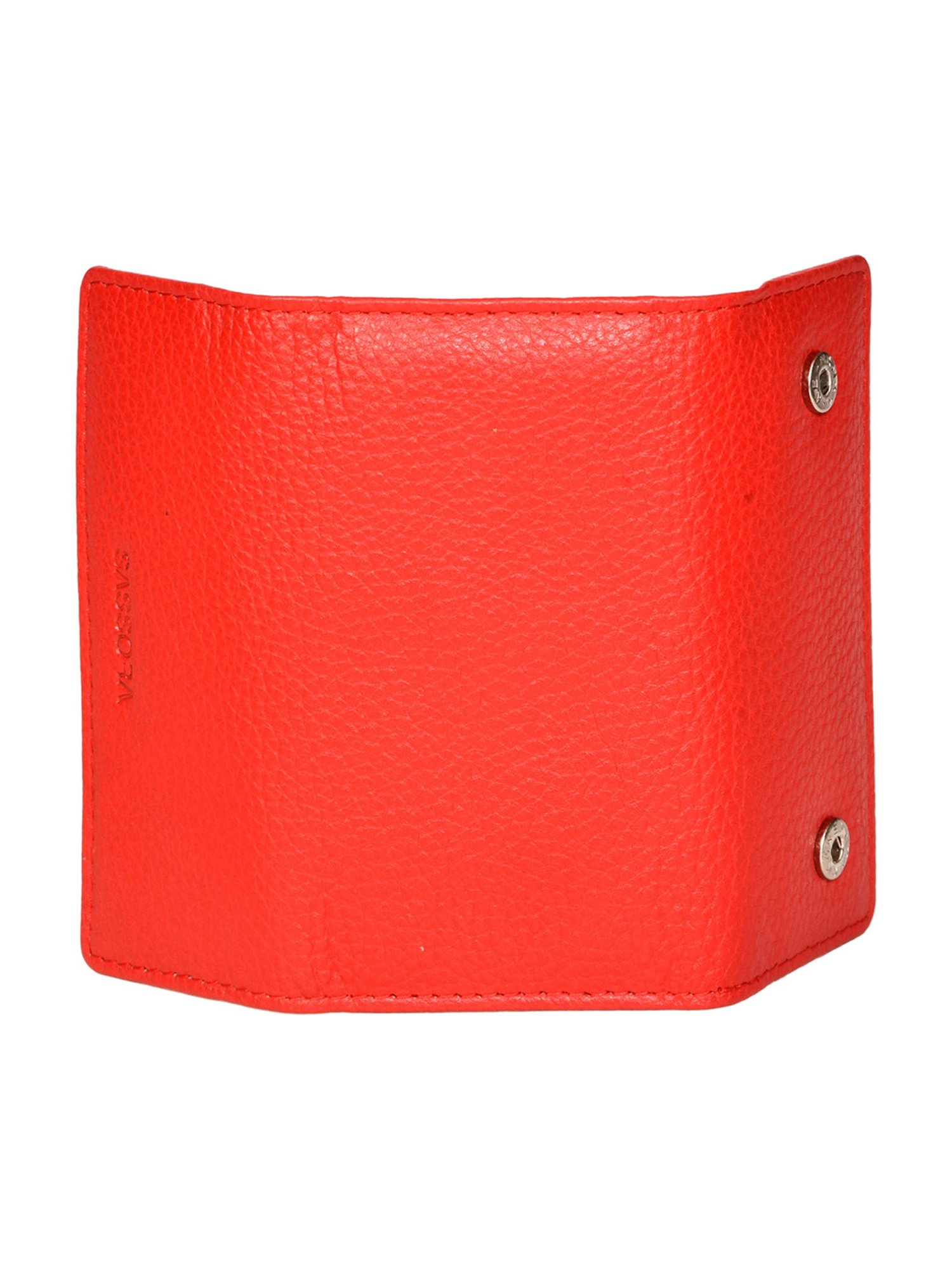 SASSORA Florid Red Leather Small Key Case