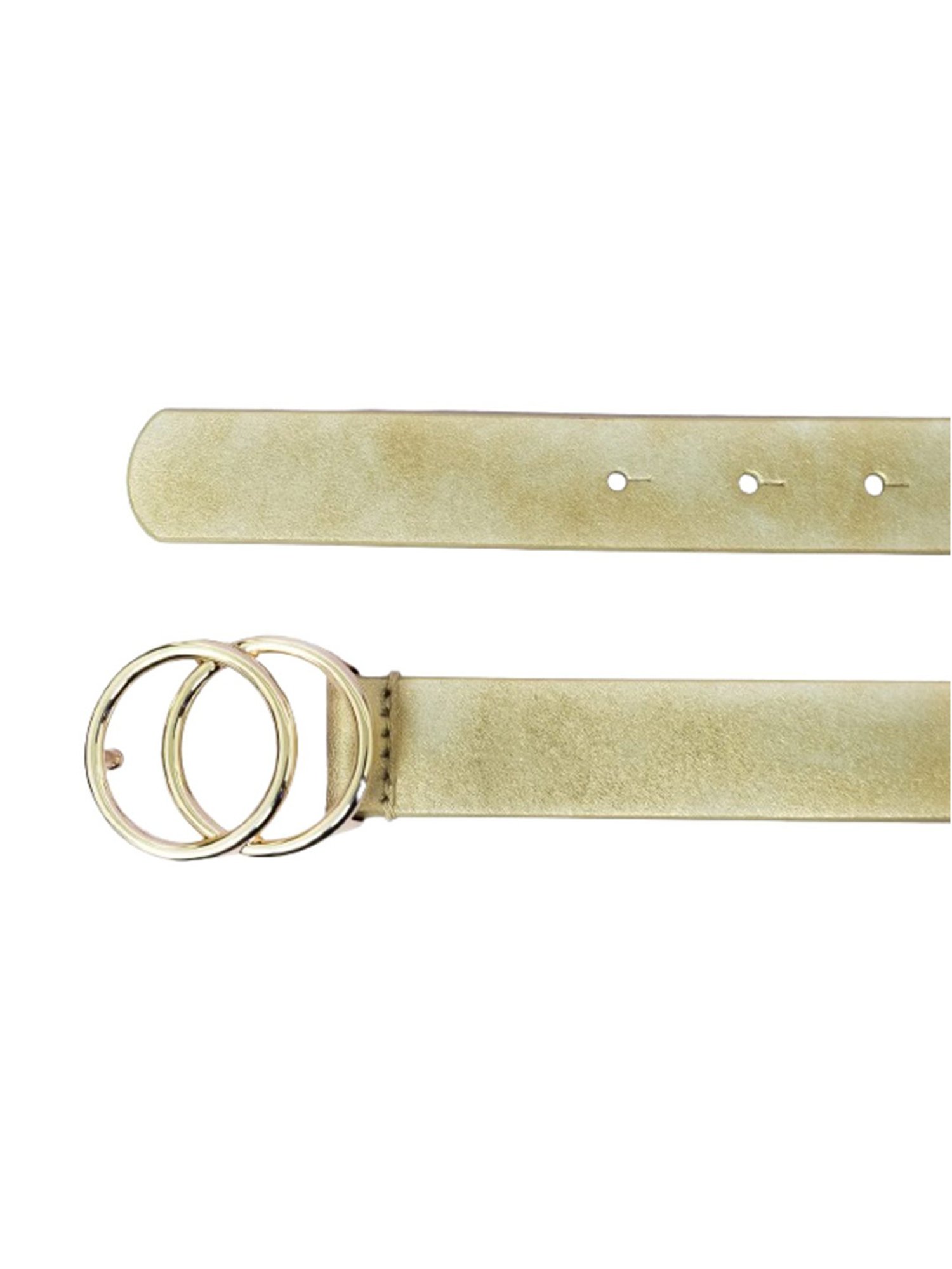 BELWABA Golden Leather Casual Belt for Women