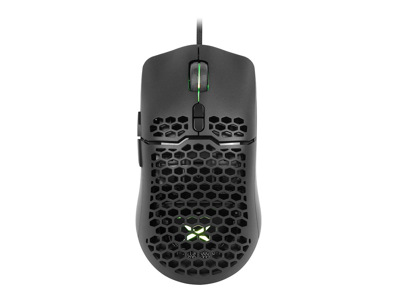 DELUX Lightweight Gaming Mouse(2.36g/67g) with Lightweight Honeycomb Shell Design, Ultralight Ultraweave Cable and 7 Programmable Buttons, 16000 DPI RGB Optical Mice (M700BU(3389)-Black)