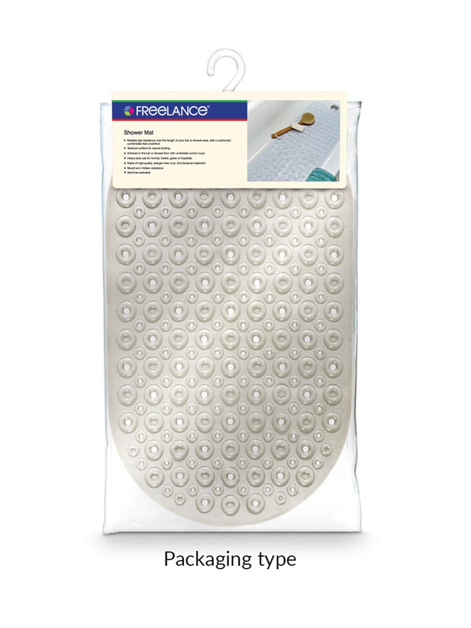 Freelance Blue PVC Set of 1 Shower Mats