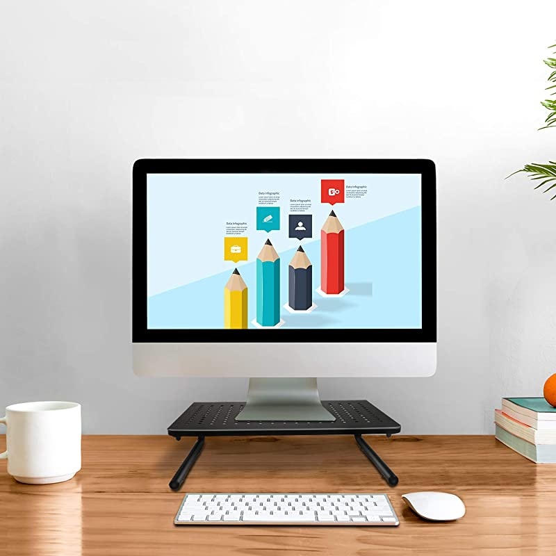 Stand Riser with Vented Metal for Computer Laptop Desk Printer with 145 Platform 4 Inch Height