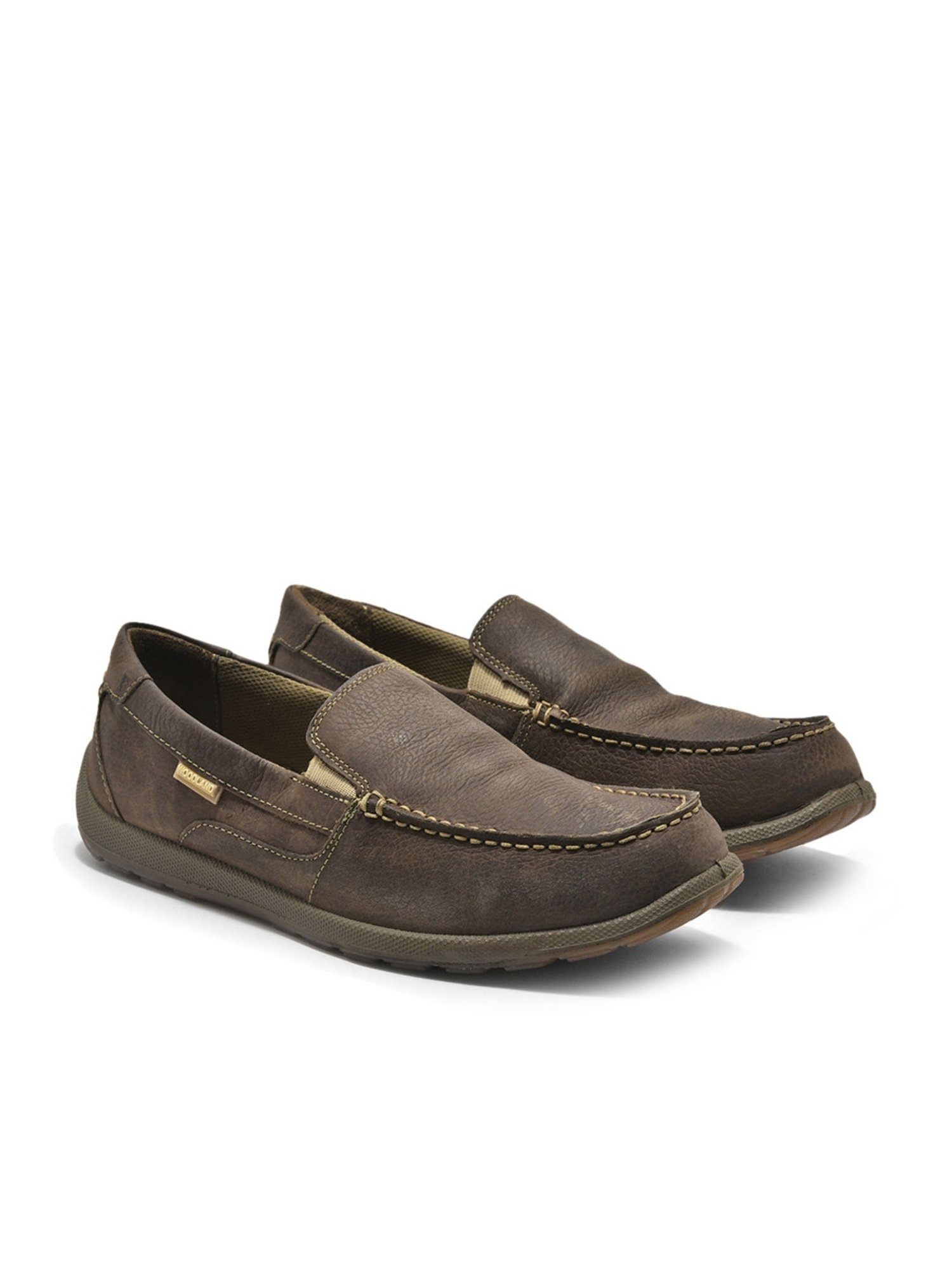 Woodland Men's Grey Casual Loafers
