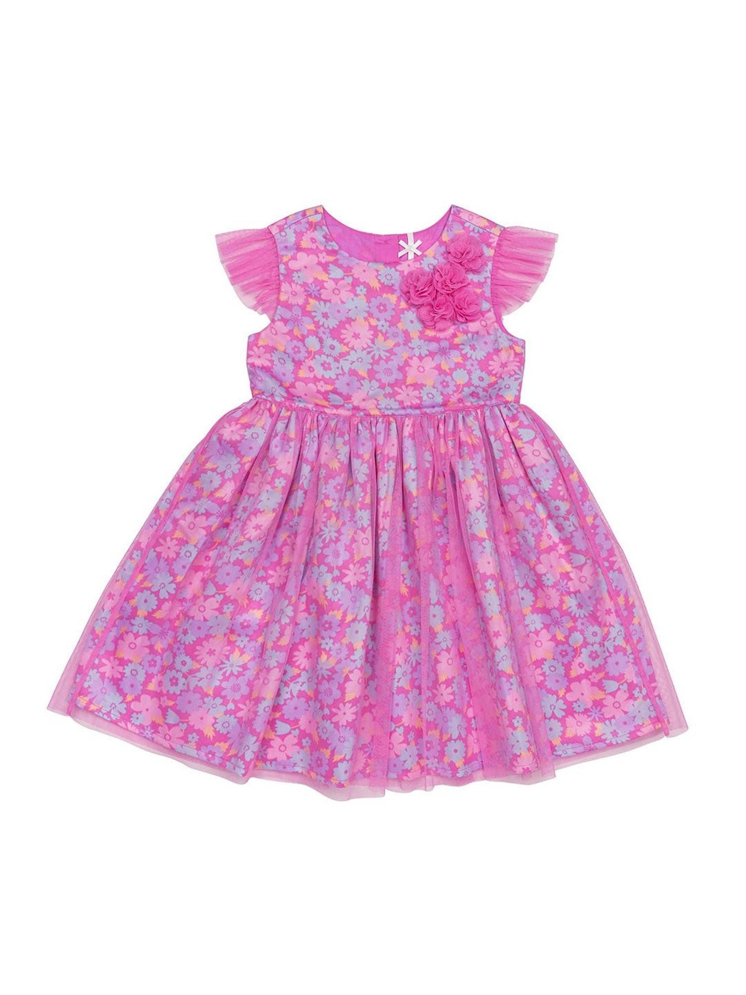 H by Hamleys Girls Pink Floral A Line Dress