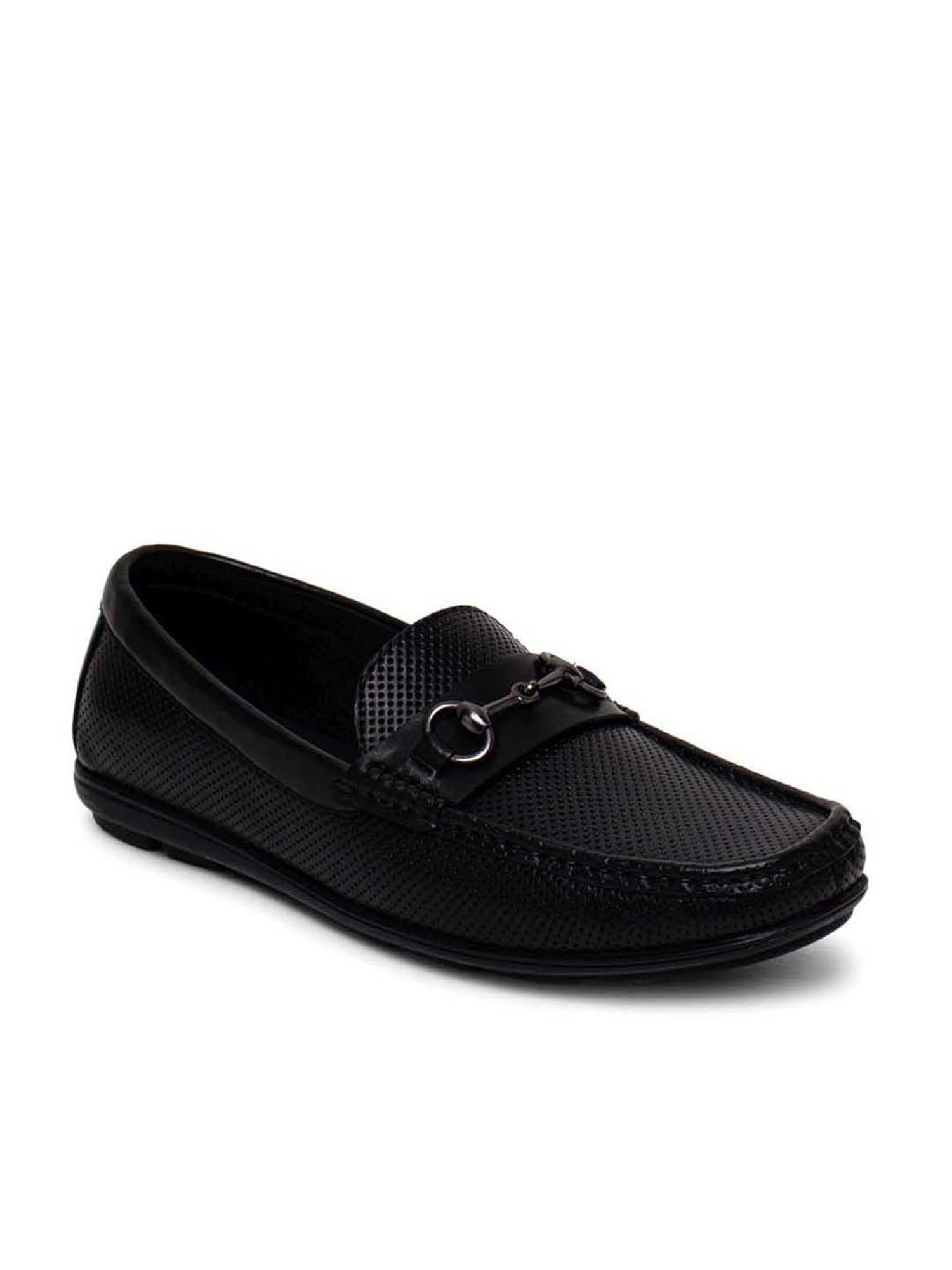 Ezok Men's Black Casual Loafers