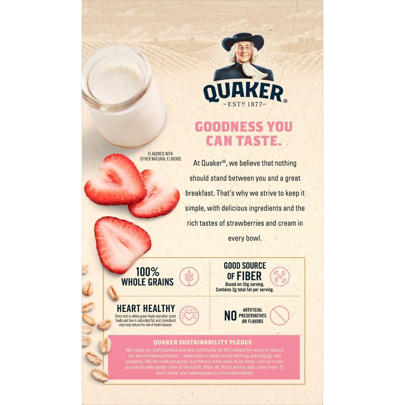 Quaker Strawberries & Cream Instant Oatmeal - 10ct