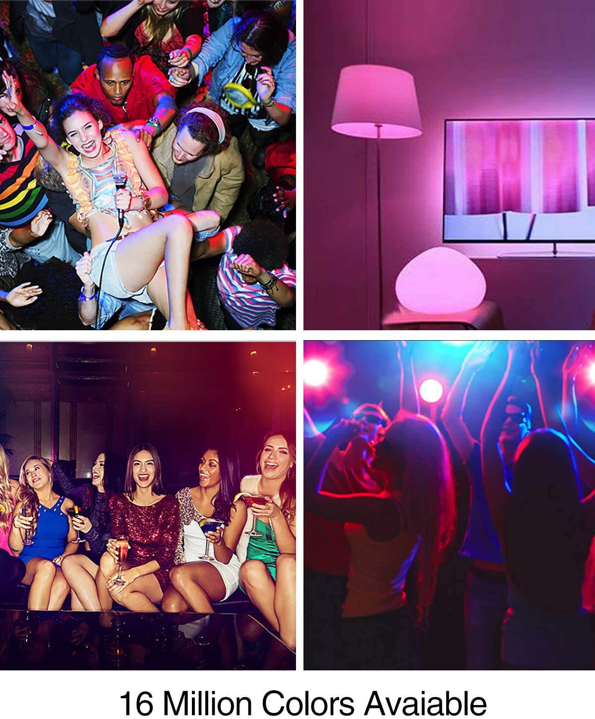 Smart Light Bulb,  A19 E26 9W WiFi LED Smart Bulb, Works with Alexa, Echo, Google Home & Siri (No Hub Required), Warm White, 60W Equivalent, ETL Listed (2-Pack)