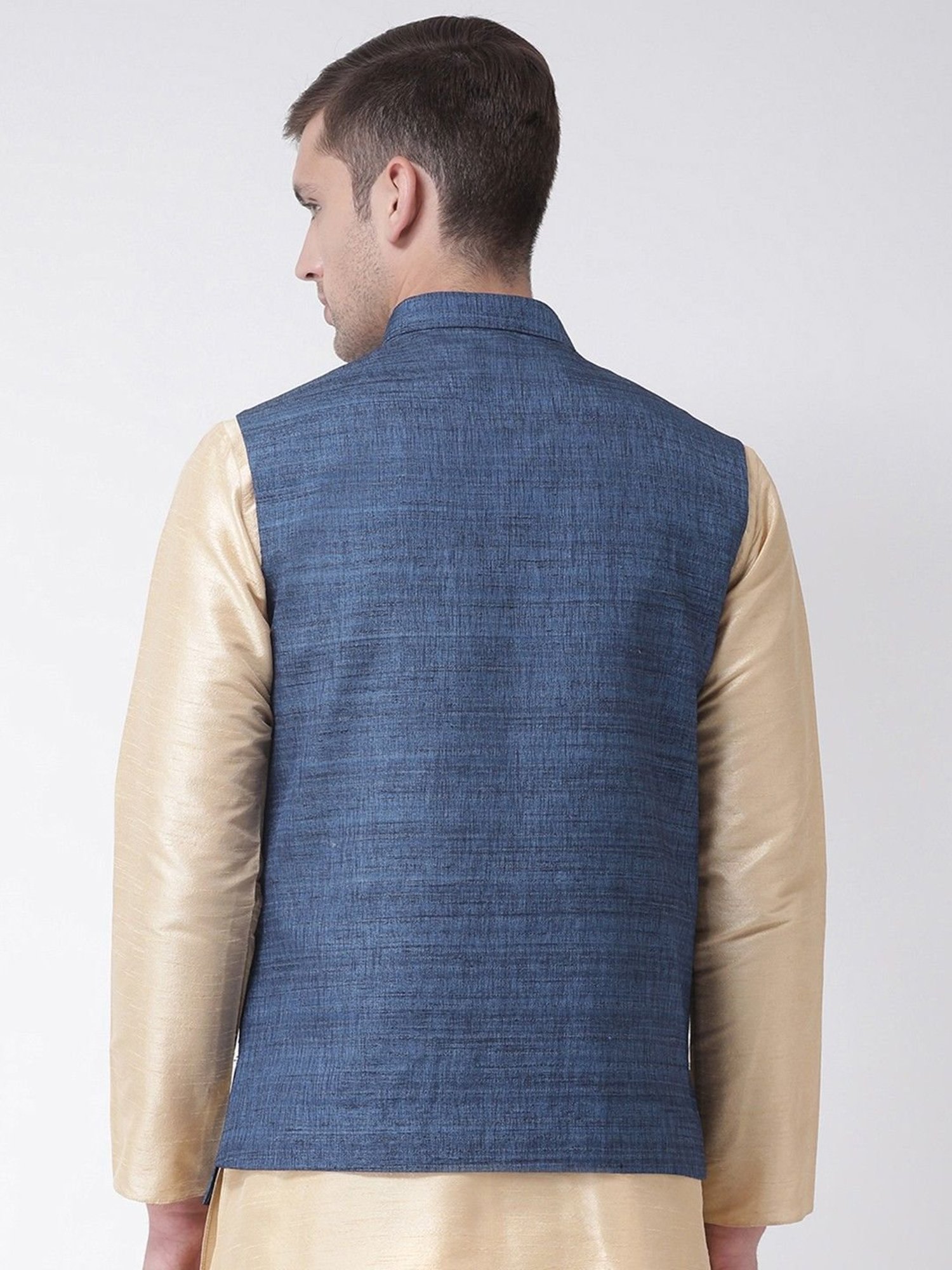 Fabindia Multicolor Regular Fit Printed Cotton Nehru Jacket