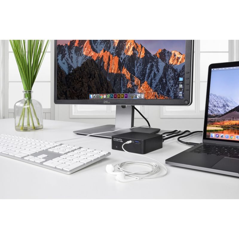 Plugable USB-C Mini Docking Station with 85W Power Delivery - for Notebook/Tablet PC - 85 W - USB 3.1 Type C - 5 x USB Ports - 4 x USB 3.0